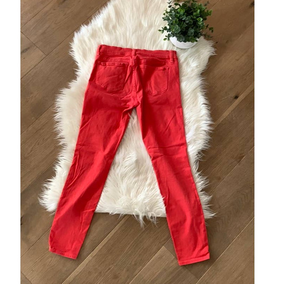 J.Crew Women's Size 26 Toothpick Cotton Stretch G4563 Jeans Pants In Orange - Picture 7 of 7
